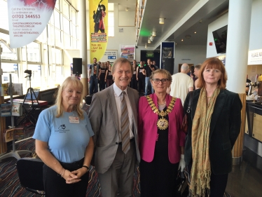 Sir David at the Art Council's Open Day